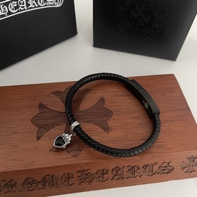 Специальная версия Chrome Hearts Сердцевидный кулон Кожаный брасл