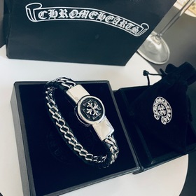 Chrome Hearts Классический браслет с крестом из кожи в стиле ретр