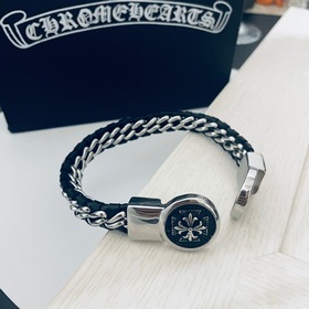 Chrome Hearts Классический браслет с крестом из кожи в стиле ретр