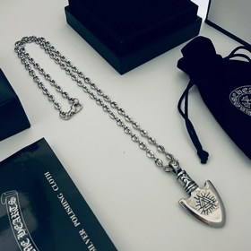 Chrome Hearts Классический ретро-кулон в форме щита с 8-образным 
