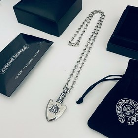Chrome Hearts Классический ретро-кулон в форме щита с 8-образным 