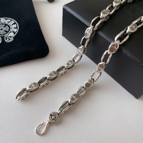 Chrome Hearts Классический ретро-кулон виде креста с пламенем. Кл