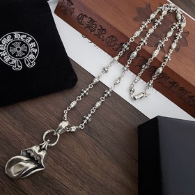 Chrome Hearts Классический ретро-кулон в форме языка Классическое