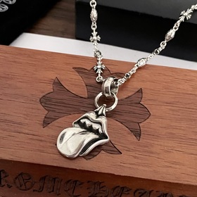 Chrome Hearts Классический ретро-кулон в форме языка Классическое