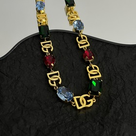 Dolce&Gabbana DG буквы на ожерелье, элегантное изящное, тщате