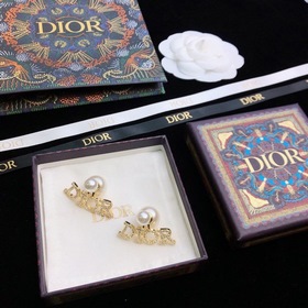 Dior Оригинальные серьги-гвоздики с буквой DIOR 2023 года, изгото