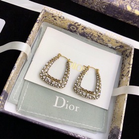 Dior полные бриллиантовые серьги-гвоздики с буквами JADIOR, новин