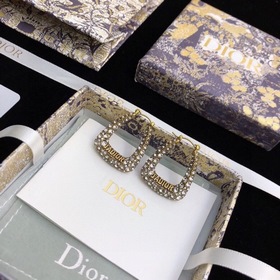 Dior полные бриллиантовые серьги-гвоздики с буквами JADIOR, новин