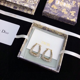 Dior полные бриллиантовые серьги-гвоздики с буквами JADIOR, новин
