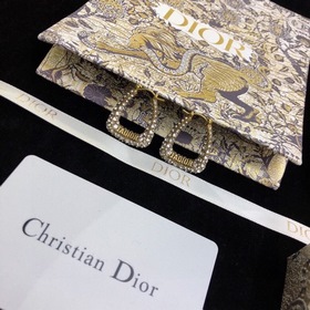 Dior полные бриллиантовые серьги-гвоздики с буквами JADIOR, новин