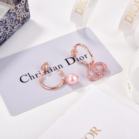 Новинка 2023 года, подлинный товар, новые серьги-гвоздики DIOR ро
