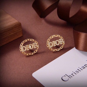 Оригинальные новые серьги-гвоздики DIOR с буквой DIOR, изготовлен