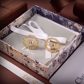 Оригинальные новые серьги-гвоздики DIOR с буквой DIOR, изготовлен