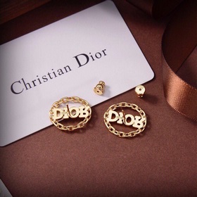 Оригинальные новые серьги-гвоздики DIOR с буквой DIOR, изготовлен