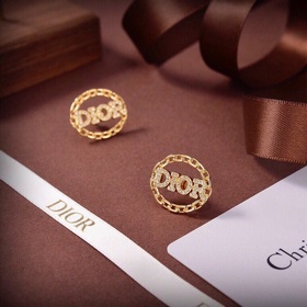 Оригинальные новые серьги-гвоздики DIOR с буквой DIOR, изготовлен