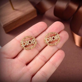 Оригинальные новые серьги-гвоздики DIOR с буквой DIOR, изготовлен