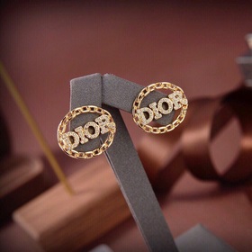 Оригинальные новые серьги-гвоздики DIOR с буквой DIOR, изготовлен