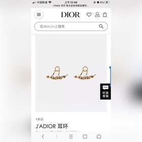 Оригинальные новые серьги-гвоздики DIOR с буквой DIOR, изготовлен