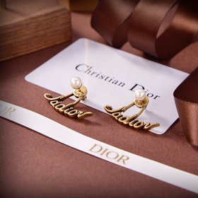Оригинальные новые серьги-гвоздики DIOR с буквой DIOR, изготовлен