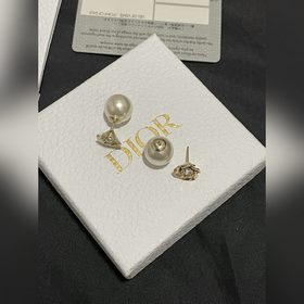 0 080 Высокие серьги-гвоздики «Жемчужные цветы» — это очень милые