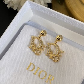 Популярный товар от Dior： модные серьги-гвоздики с бахромой из кр