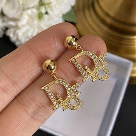 Популярный товар от Dior： модные серьги-гвоздики с бахромой из кр