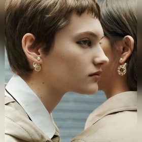 Dior CD жемчужные серьги-гвоздики, уровень качества как у оригина