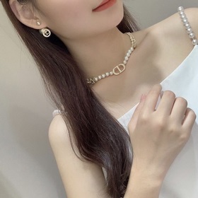 Dior CD жемчужные серьги-гвоздики, уровень качества как у оригина