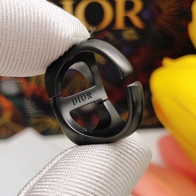 Номер DJZ0017 Кольцо Dior CD с бриллиантами, черное, высококачест
