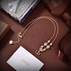 Новое ожерелье DIOR CD, изготовлено из латуни, высококачественное
