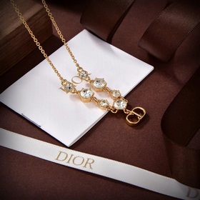 Новое ожерелье DIOR CD, изготовлено из латуни, высококачественное