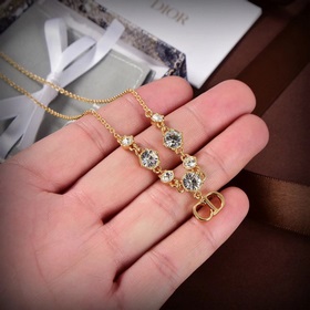 Новое ожерелье DIOR CD, изготовлено из латуни, высококачественное