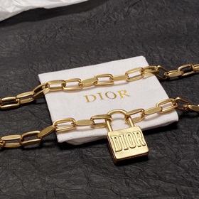【Dior грубая цепочка с замком, колье】 Подлинный классический ланц