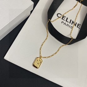 CELINE Triumphal Arch Square Pendant с длинной цепочкой. Индивиду