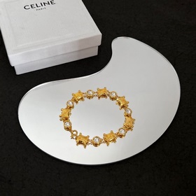 Новый браслет Celine, подержанная цепочка Triumph с ажурным узоро