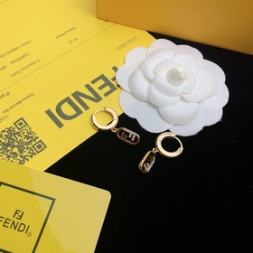 Новые серьги-гвоздики FENDI с логотипом, высококачественное изгот