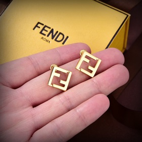 Новинка 2023 года, серьги FENDI с логотипом, высококачественная и