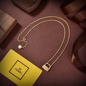 FENDI Fendi логотип ожерелье, высококачественное изготовление на