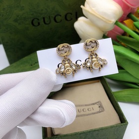 Номер GED0036 Серьги-гвоздики Gucci с пчелками в ретро-стиле, с о