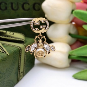 Номер GED0036 Серьги-гвоздики Gucci с пчелками в ретро-стиле, с о
