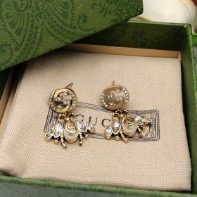 Номер GED0036 Серьги-гвоздики Gucci с пчелками в ретро-стиле, с о