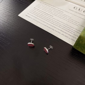 Новинка] GUCCI Серьги с двойным G из эмали