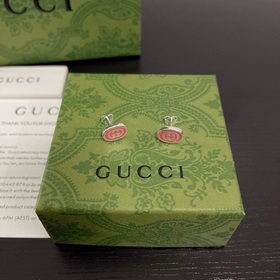 Новинка] GUCCI Серьги с двойным G из эмали