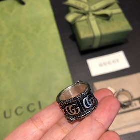 Gucci кольцо с двойным G в стиле винтаж Реплика оригинальной моде