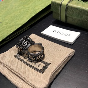 Gucci кольцо с двойным G в стиле винтаж Реплика оригинальной моде