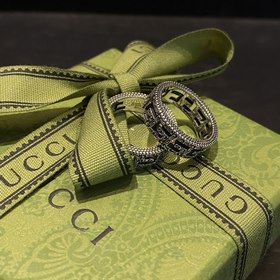 Gucci квадратное кольцо из чистого серебра с логотипом G. Изготов