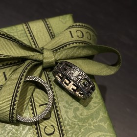 Gucci квадратное кольцо из чистого серебра с логотипом G. Изготов