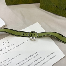 Gucci Кольцо с двойным G в форме сердца Размер： 12#14#16#18#20#