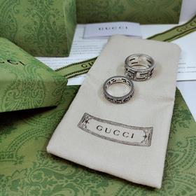 Gucci квадратное кольцо в стиле ретро с ажурной отделкой, размер