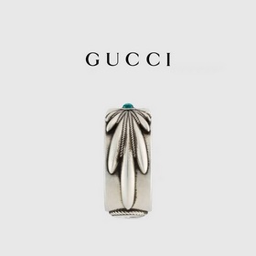 [Новая модель] GUCCI Кольцо с двойным G и цветочным узором, разме